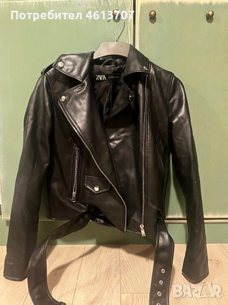Zara дамско кожено яке , снимка 1