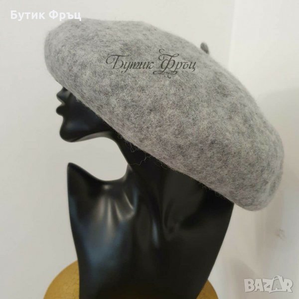 Вълнена барета сива, снимка 1