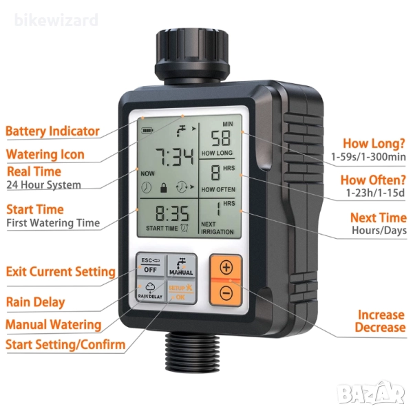 CROSOFMI Компютър за напояване градински таймер за напояване , снимка 1