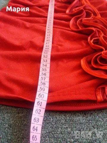 Червена рокля S - 13 ЛВ, снимка 4 - Рокли - 33753733