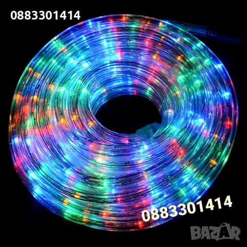 Светещ Коледен маркуч 10 метра Водоустойчив, снимка 2 - Други - 48025211