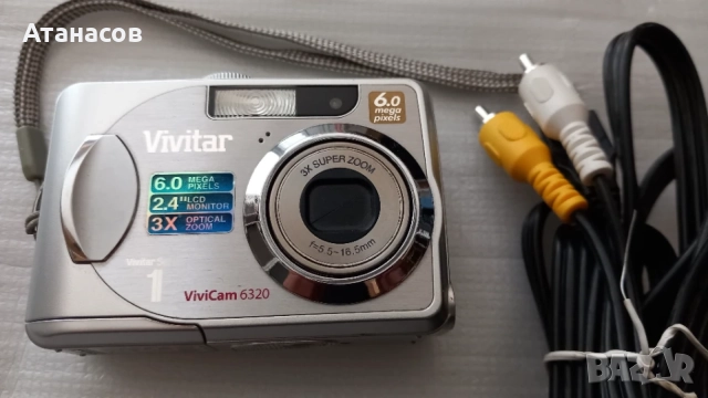 Vivitar Vivicam 6320 Silver 6.0 MP 3X Optical Zoom + AV кабел - 12€, снимка 6 - Фотоапарати - 55754101
