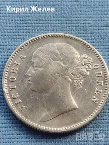 Сребърна монета 1 рупия 1840г. Индия - Британска кралица Виктория 40387, снимка 10 - Нумизматика и бонистика - 42755398