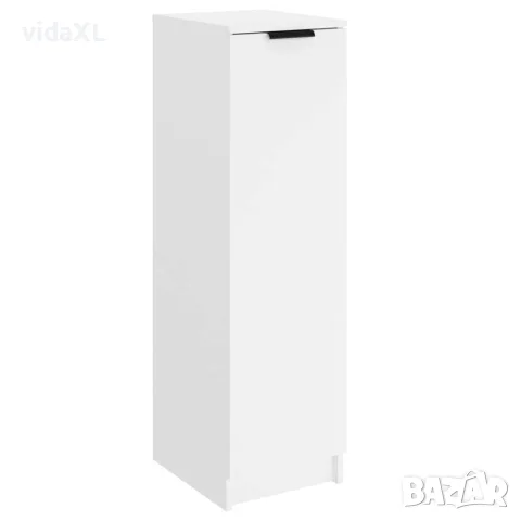 vidaXL Шкаф за обувки, бял, 30x35x100 см, инженерно дърво