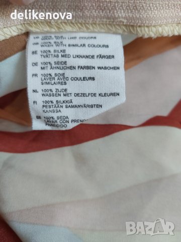 H&M Size S 100% Коприна Ефектен нов топ, снимка 3 - Корсети, бюстиета, топове - 37467030