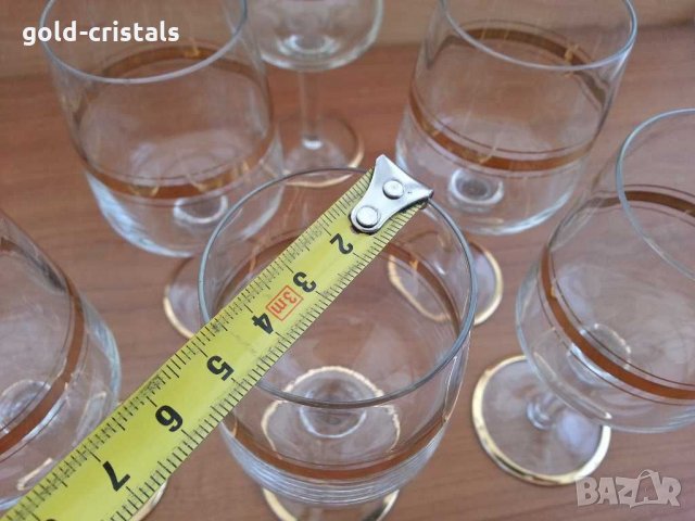 ретро чаши с златен кант , снимка 4 - Антикварни и старинни предмети - 29347681