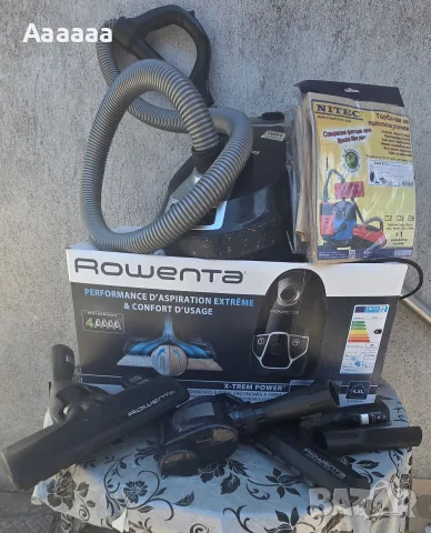 Rowenta X-Trem Power Classic + RO6835 Прахосмукачка 750W С торба 4.5лт Черна
