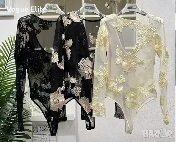 дамско боди с цветя 
