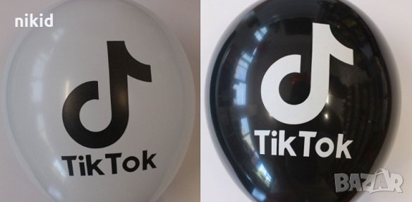 Tik Tok Тик Ток Обикновен надуваем латекс латексов балон парти хелий или газ, снимка 4 - Други - 30226005