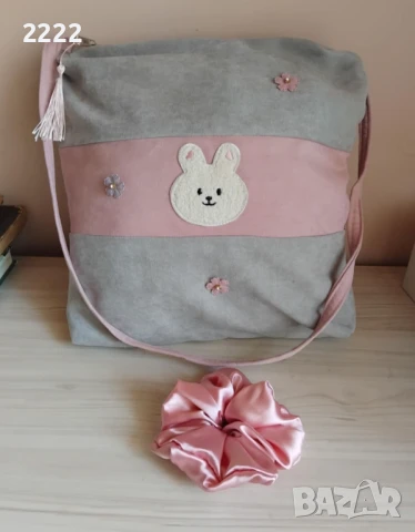Ръчно изработена чанта зайче , снимка 4 - Чанти - 51116598
