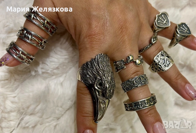 Мъжки и дамски сребърни пръстени, снимка 9 - Други - 39553968