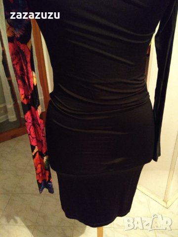 ROBERTO KAWALI - Елегантна черна рокля с брошка , снимка 6 - Поли - 30699446