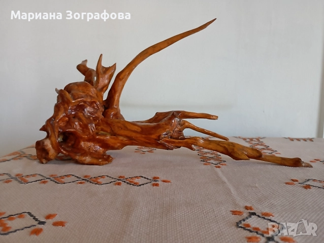 Скулптура, пластика от дърво в 4 ракурса, "Вечната гора", уникат, 1988 г., снимка 9 - Антикварни и старинни предмети - 47833100