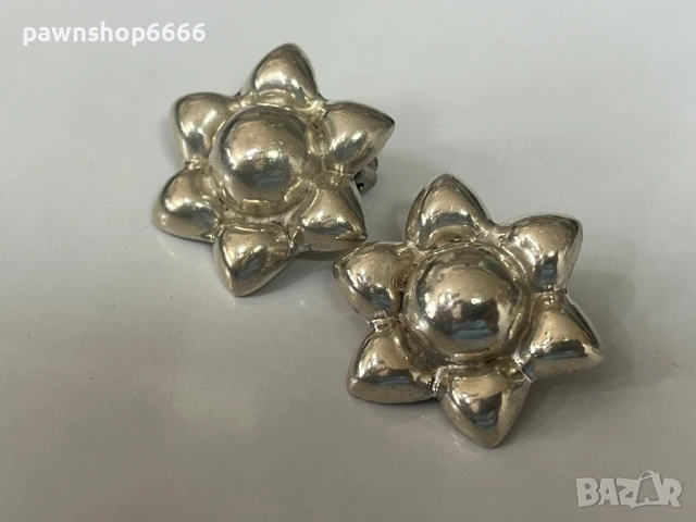 Сребърни обеци 925 / с печат Mexico /, снимка 8 - Обеци - 51041746