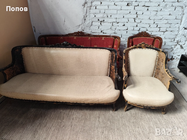 Барокови гарнитури за реставрация, снимка 4 - Дивани и мека мебел - 51946662