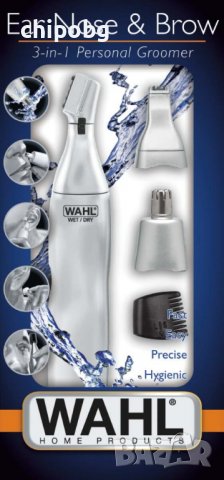 Тример, Wahl 05545-2416, Ear, Nose & Brow Trimmer, 3 rinseable cutting heads for nose trimming, cont, снимка 2 - Тримери - 38484648