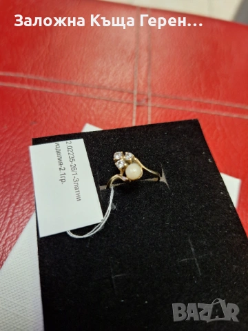 Златен пръстен 2,1гр 14к, снимка 2 - Пръстени - 54105932