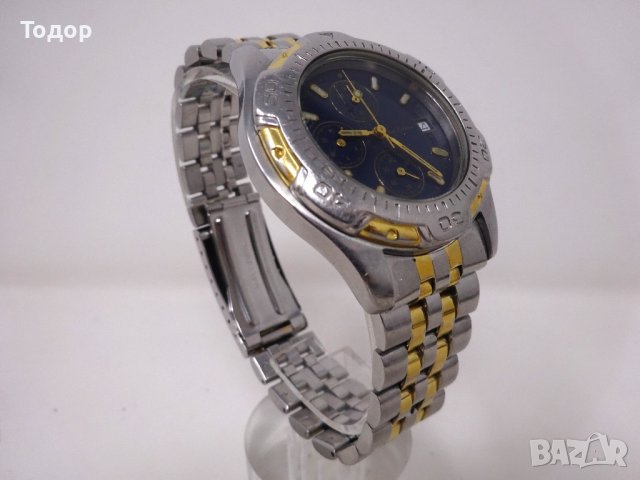 ФРЕНСКИ КВАРЦОВ ЧАСОВНИК JEAN DELATOUR, ЦЕЛИЯТ СТОМАНЕН, С НОВА БАТЕРИЯ SILVER OXIDE, ЦЕНА -  80 ЛВ, снимка 4 - Мъжки - 42562672