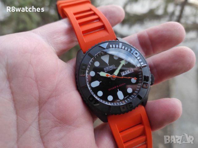 Seiko mod orange FKM Гумена каишка, снимка 3 - Мъжки - 44147718