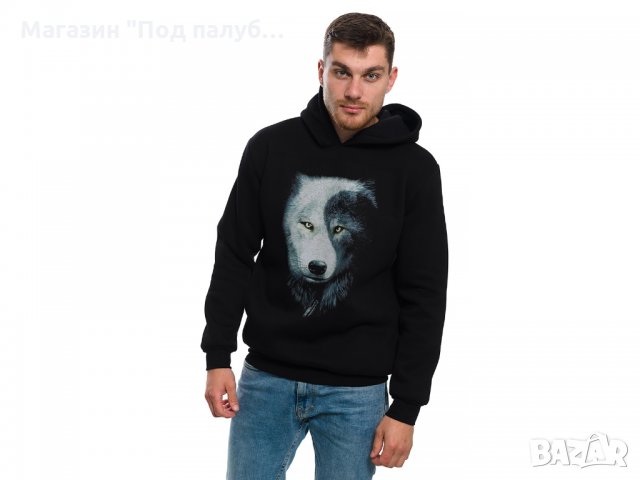 Нов мъжки суичър с дигитален печат Вълк ИН и ЯН, Серия вълци, снимка 9 - Суичъри - 27835032