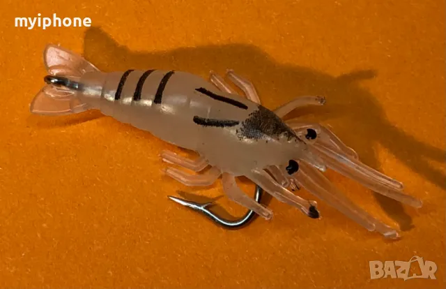 10бр. Меки примамки за риболов  Светещи скариди за сладководни и соленоводн, снимка 5 - Стръв и захранки - 48943569