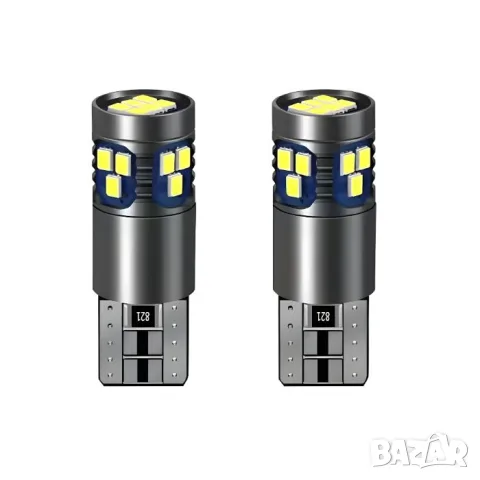 LED крушки T10 бели 12-24V за регистрационен номер 2 броя