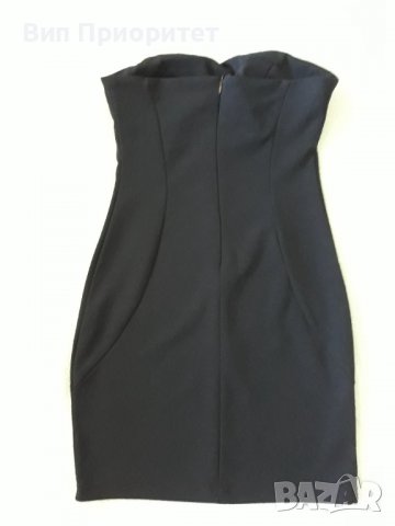 Маркова рокля MISS CHIC тъмносиня вечерна малка елегантна изчистена стилна нова, снимка 6 - Рокли - 37265326
