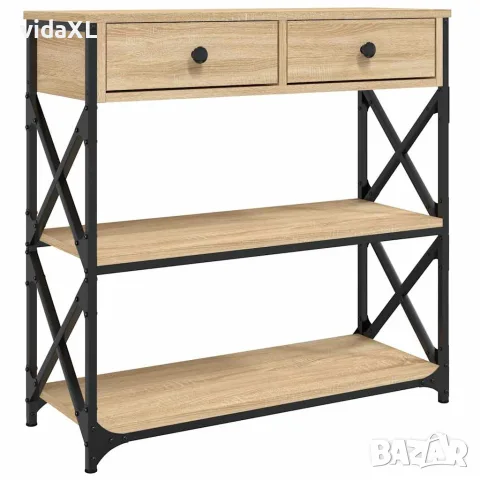 vidaXL Конзолна маса, дъб сонома, 75x28x75 см, инженерно дърво, снимка 1 - Маси - 56148073