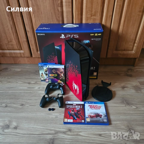 PlayStation 5 Spider-Man PS5 + 4 игри ПлейСтейшън 5 Спайдърмен
