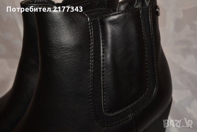 4 Чифта Черни Дамски Зимни Боти Обувки Артикул №050, снимка 4 - Дамски боти - 30869363