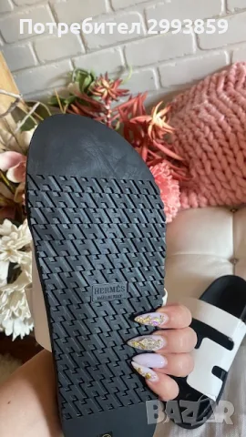 HERMES CHYPRE sandals 36-38.5 сандали ЕРМЕС бели, снимка 5 - Чехли - 55740466