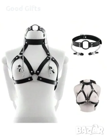 BDSM аксесоар, Кожени BDSM харнеси за тяло , снимка 3 - Бельо - 48546470