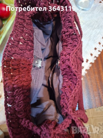 Дамска ръчно изплетена чанта, снимка 6 - Чанти - 54205400