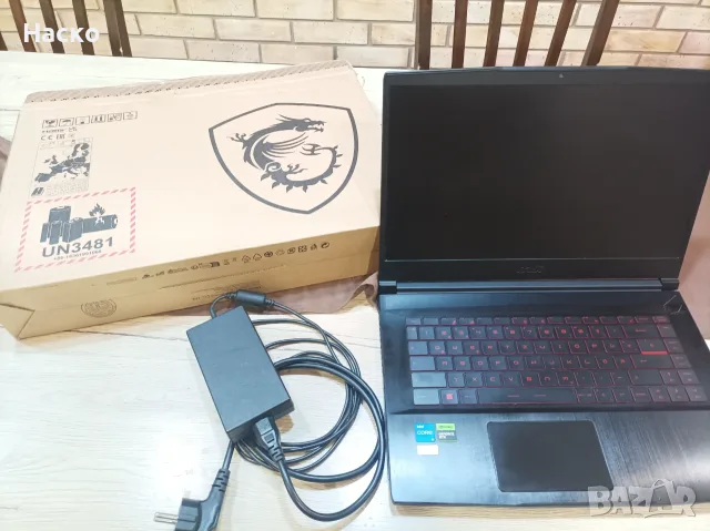 Лаптоп MSI Thin GF63 12VE,I5-12450H, 16Gb ram,512 ssd,RTX 4050, windows 11 pro
