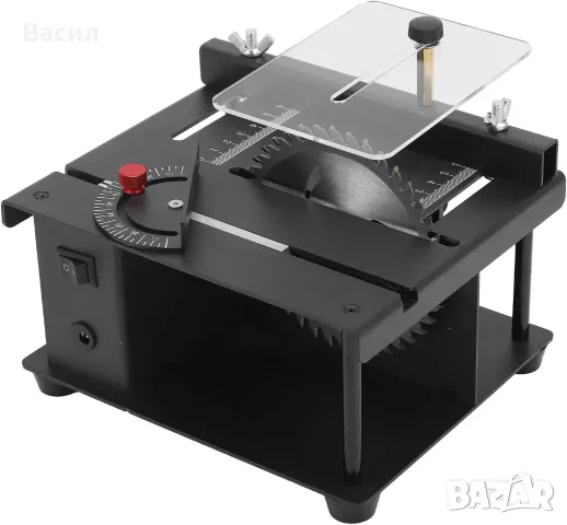 Настолен мини циркуляр / Mini Table Saw – 100W, 24V, снимка 5 - Триони и циркуляри - 56244602