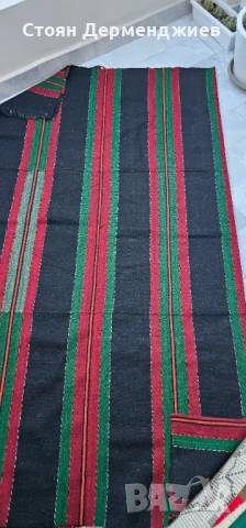 Старинна вълнена черга-килим, снимка 4 - Антикварни и старинни предмети - 50568097