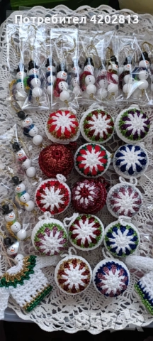 Ръчно изработени Коледни играчки , снимка 3 - Декорация за дома - 52384441