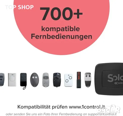 1Control Solo Mini Безжично Bluetooth устройство за отваряне на порти, отваряне на гаражни врати, снимка 2 - Друга електроника - 48777163