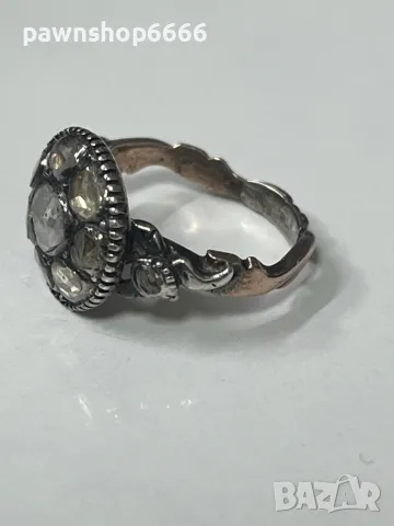 Античен викториански диамантен пръстен (1880 г.) , снимка 10 - Пръстени - 49225712