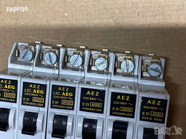 Чисто нови автоматични предпазители AEG 20/25/63 А , снимка 2 - Други машини и части - 48092974