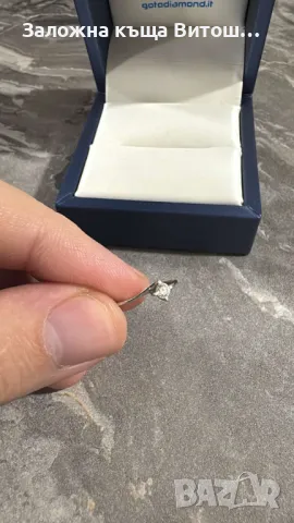 Златен пръстен с брилянт 14к / 1.22 гр., снимка 2 - Пръстени - 48021877