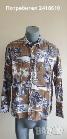 ETRO Milano Len  Made in Italy Mens Size L  ОРИГИНАЛ! Мъжка Ленена Риза.