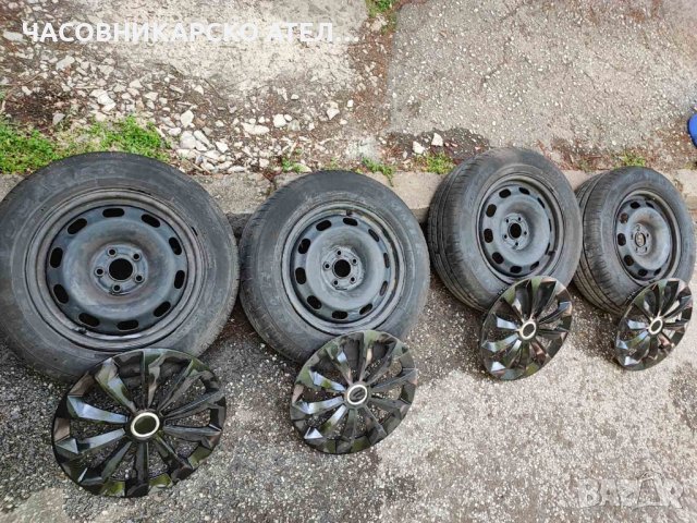 Джанти железни с гуми 5×100, снимка 6 - Гуми и джанти - 42882975