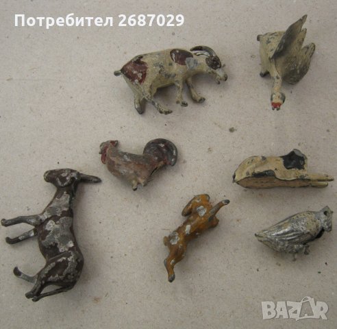 7 бр. стари оловни части от фигурки, фигури, фигура, снимка 2 - Други ценни предмети - 31623760