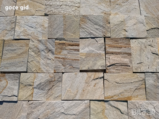 🟡 Жълт рязан гнайс – облицовъчни ленти/плочи | Естествен камък за фасади и интериор, снимка 3 - Строителни материали - 52541998