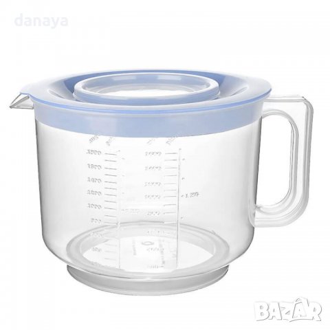 2846 Купа за миксер с капак и отвор против пръскане, 2 литра, снимка 6 - Съдове за готвене - 36610158