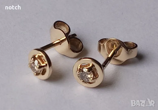 златни обеци с брилянти, снимка 5 - Обеци - 48166833