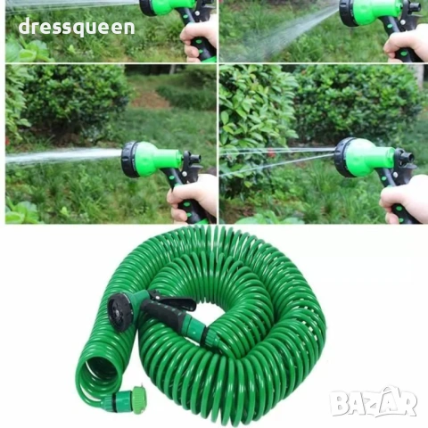 4518 Маркуч за поливане 15м + Многофункционален пистолет и конектори, снимка 4 - Напояване - 53877889