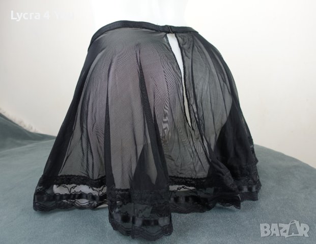 Lee Kleimann M/L прозрачна еротична тюлена пола с две сатенени панделки отпред, снимка 7 - Бельо - 42067717
