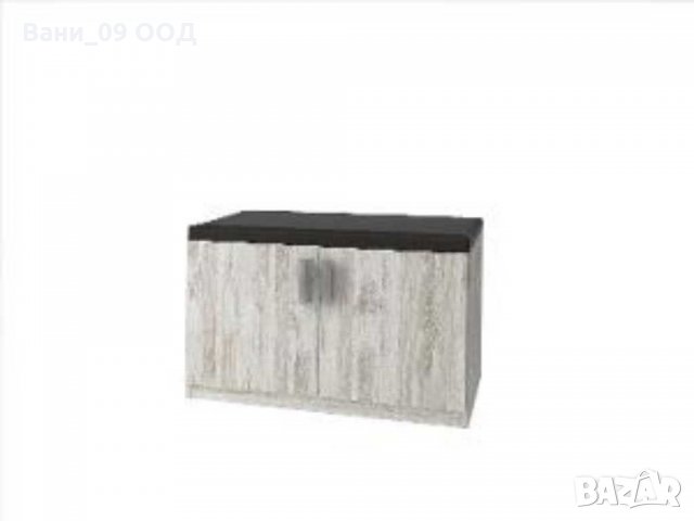 Шкаф за обувки с място за сядане от еко кожа